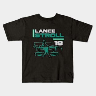 Lance Stroll 18 Formula 1 Racing Driver Kids T-Shirt